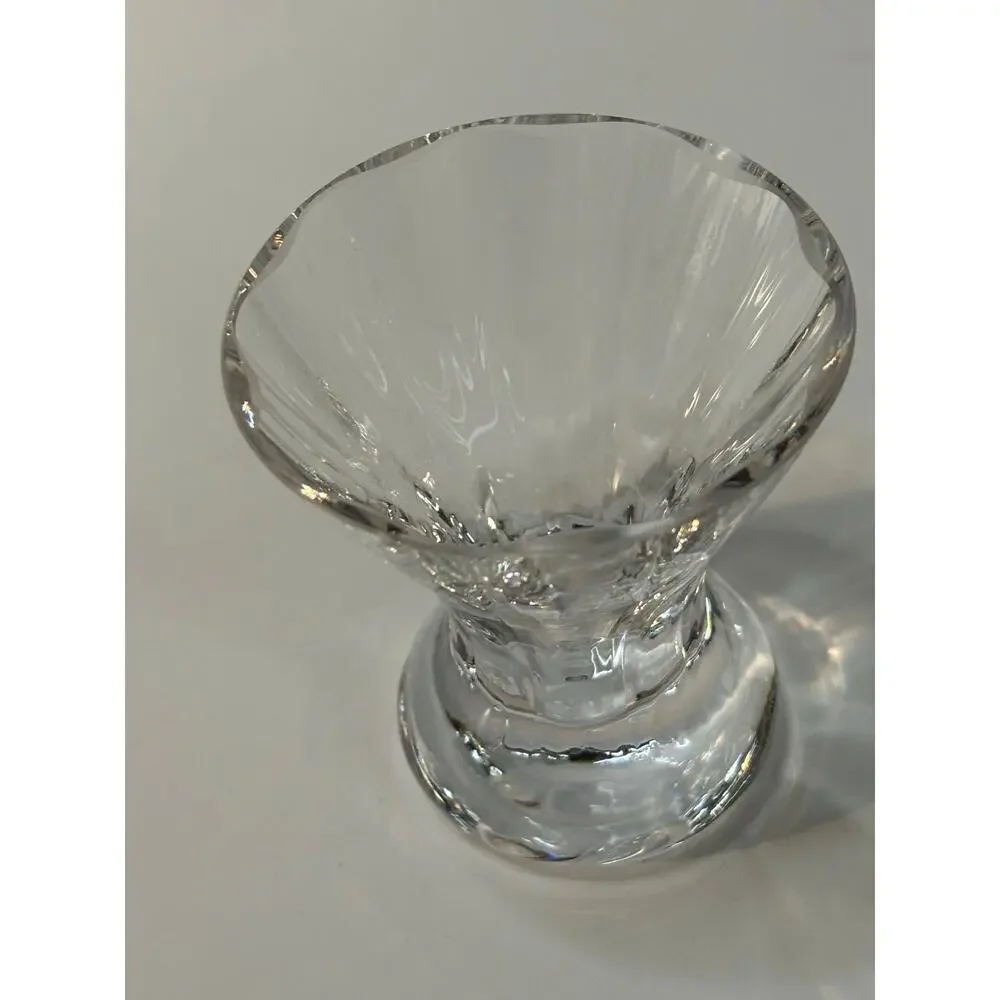 Dartington Crystal Shot Glass Cordial Ripple Edge Elegant Barware 3